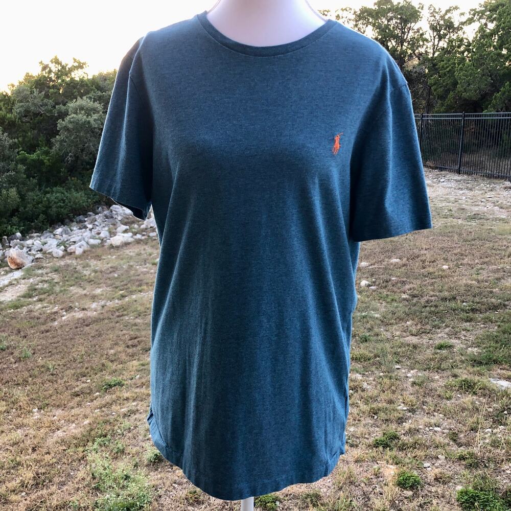 Polo Ralph Lauren Men's T-Shirt Blue Short Sleeve Size Medium Custom Fit Classic